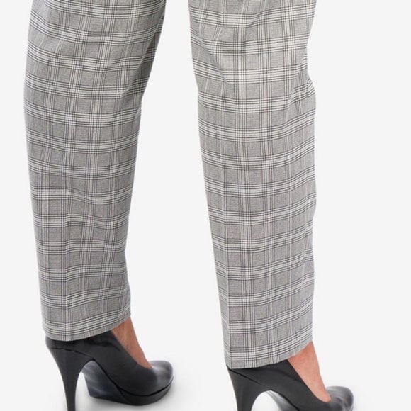 NY Collection Plaid Slim-Fit Ankle Pants - Picture 4 of 6